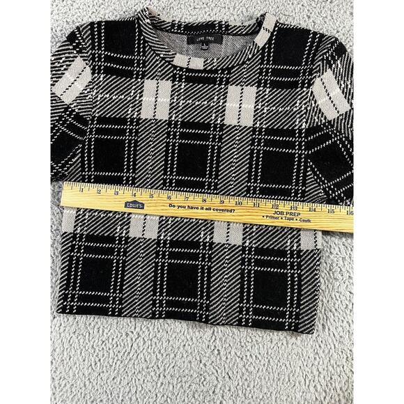 Love Tree Sweater Women Large Cropped Tartan Plaid Long Sleeve y2k Academia - Picture 4 of 7